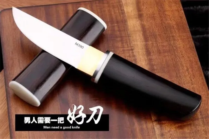 Австрия m390 стальной нож с фиксированным лезвием японский черный ebony Прямые ножи охотничий EDC инструмент с ножнами коллекционный подарок