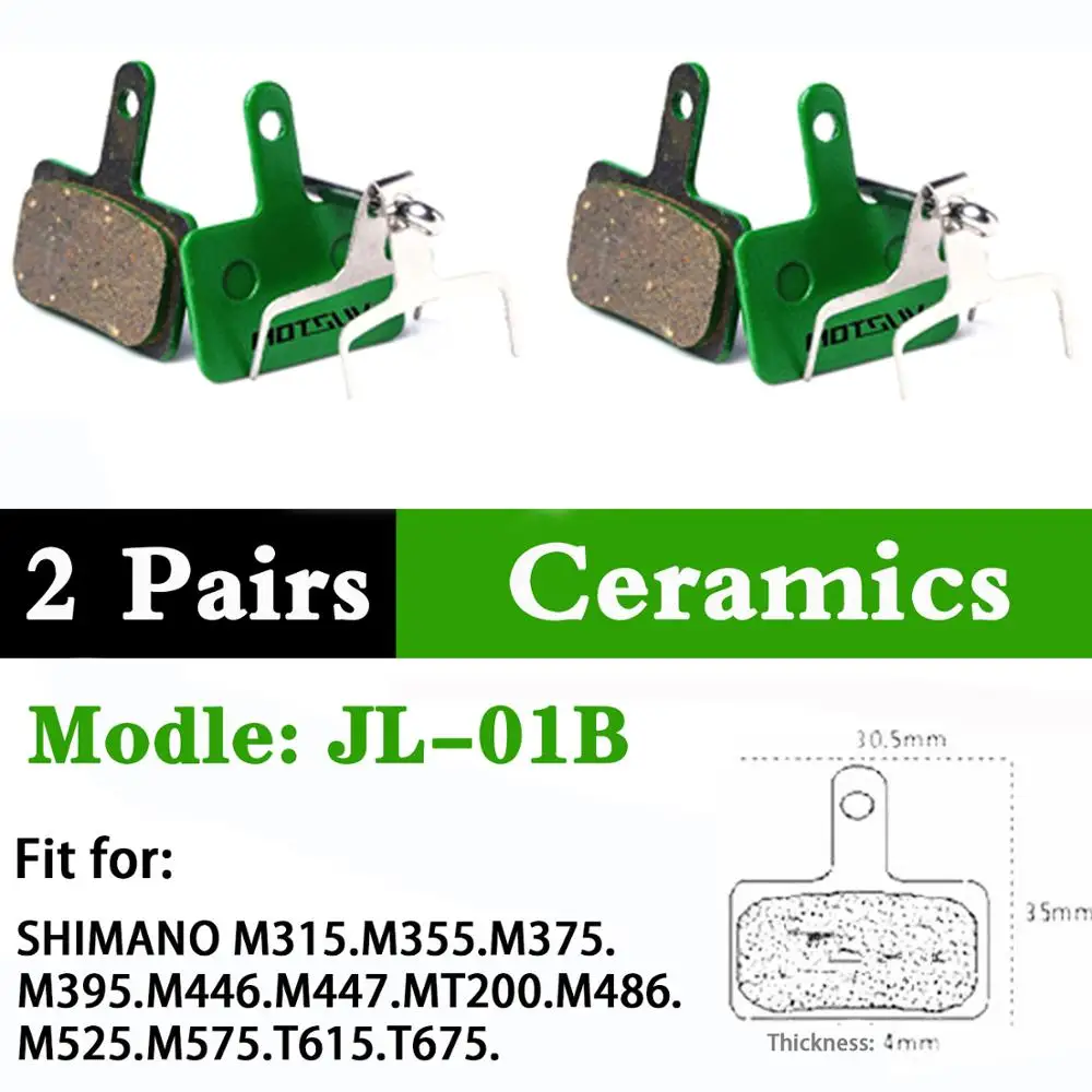 01B 2 Pairs Ceramics 2 пары керамических тормозных колодок для велосипеда MTB 4 шт. тормозных колодок для shimano SRAM AVID M315 M355 M365 M395 M445 M447 MT200 M525 M375 - Цвет: 01B 2 Pairs Ceramics