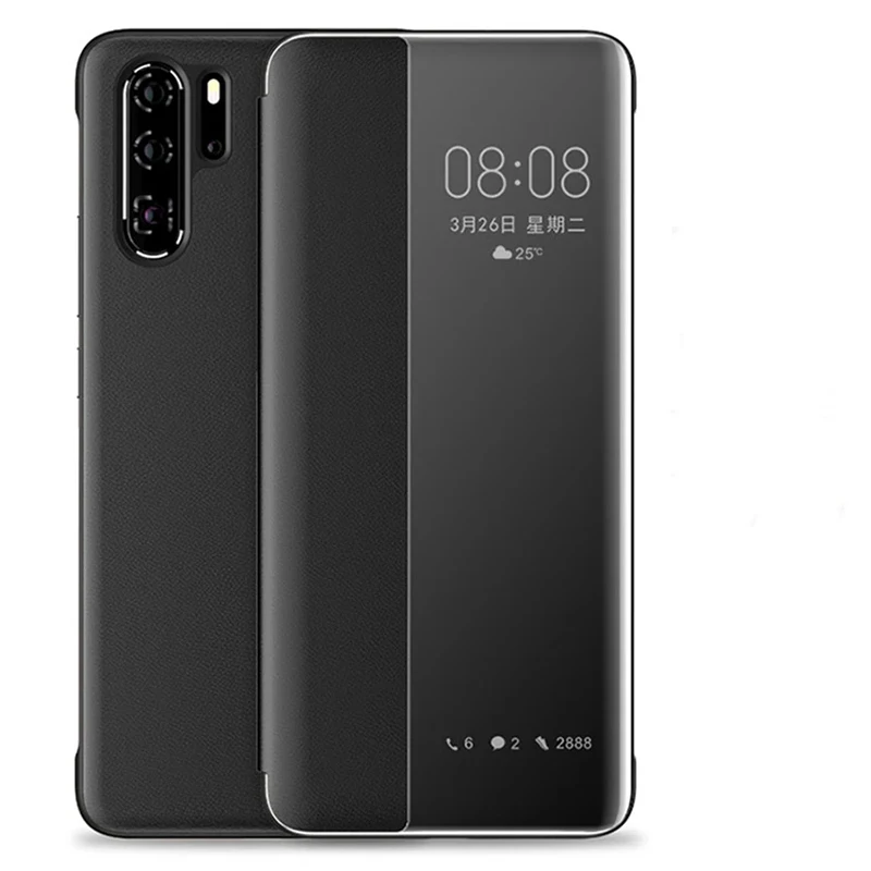 Luxury Leather Smart Mirror Flip Phone Case For Samsung S20 S10 S9 S8 Plus Note 20 UItra 10 Pro 8 9 A51 A71 A50 A31 View Cover 5