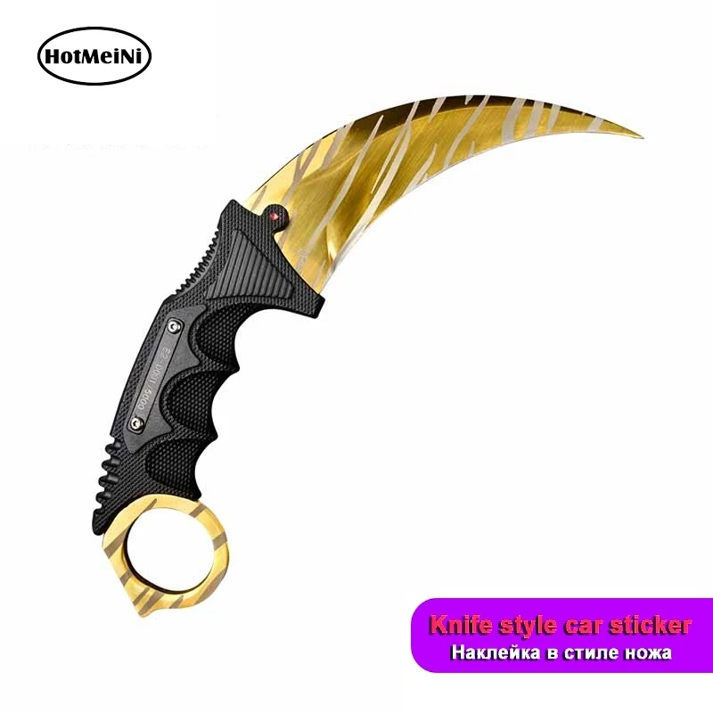 HotMeiNi 13 см для CS GO Karambit нож графика наклейки автомобиля красочные модные ноутбука