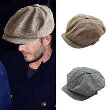 Зимняя кепка в елочку Newsboy s мужская клетчатая плоская кепка s Gatsby Кепка для гольфа кепки для езды в винтажном стиле зимняя остроконечная шапка