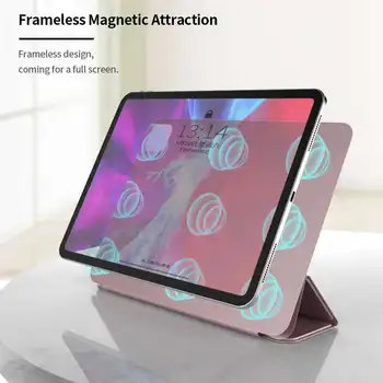 

2020 For iPad Pro 11 Inch Tri-Fold Magnetic Hack Clip Leather Case, New 11 Inch Borderless Dormant Cover