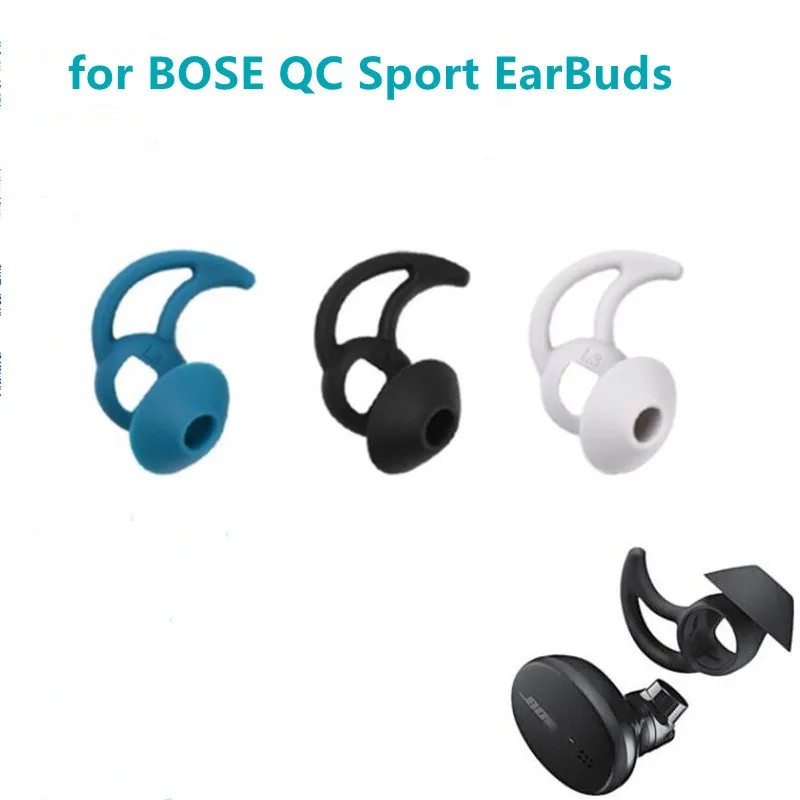 Bose QC 이어 버드 용 6Pcs 실리콘 이어팁 이어 팁 젤 Bose QuietComfort 소음 차단을위한 진정한 무선 헤드셋 교체