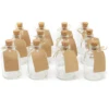 Mini Glass Bottles | Wedding Decorations Favours Glass Bottles With Cork Lids | Includes Attached Labels | Kitchen Decorations 1
