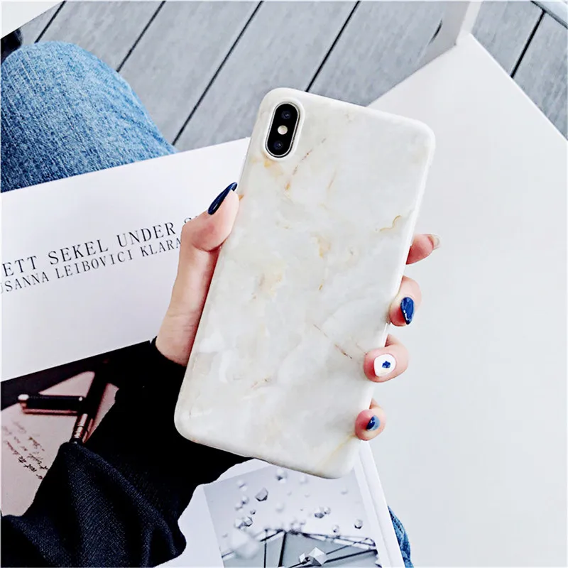 BQJ-Beige Новые глянцевые мраморные чехлы для телефонов айфон 11 Pro Max, мягкий силиконовый чехол на айфон 6 6S 7 8 плюс XS Max X XR, чехлы - Цвет: BQJ-Beige