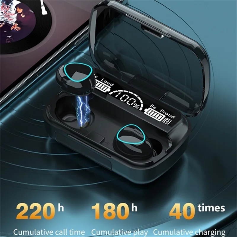 Fone de Ouvido Carregamento sem Fio Esportes à Prova Fones com Microfone Novo Bluetooth Caixa 9d Estéreo Dwaterproof Água 5.1 2200mah - Image 5