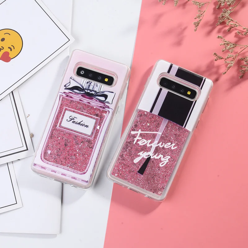 

Liquid Glitter Case For Samsung Galaxy S10 S9 S8 Plus Quicksand Bling Coque For Samsung S7 Edge TPU Dynamic Phone Back Cover