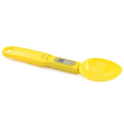 Цвет: желтый 500g/0.1g Precise Digital Measuring Spoons kitchen Kitchen Measuring Spoon Gram Electronic Spoon With LCD Display Kitchen scales - Цвет: Цвет: желтый