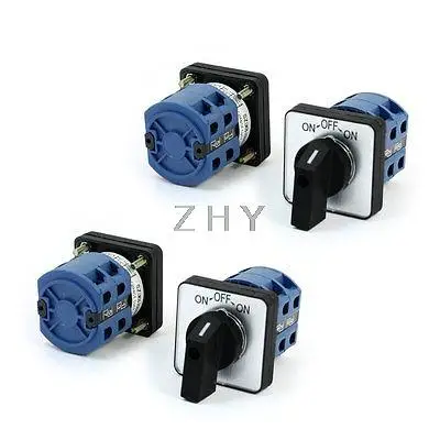 

4 Pcs SZW26-25B 660V 25A 8 Screw Terminal 2-Pole Rotary Changeover Switch