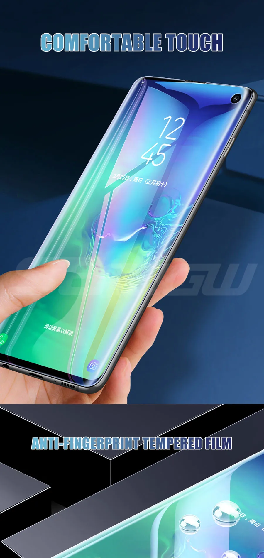 99D полное покрытие мягкая Гидрогелевая пленка для samsung Galaxy Note 10 Pro 9 8 S10 S9 S8 Plus S10e S7 Edge Защитная не стеклянная