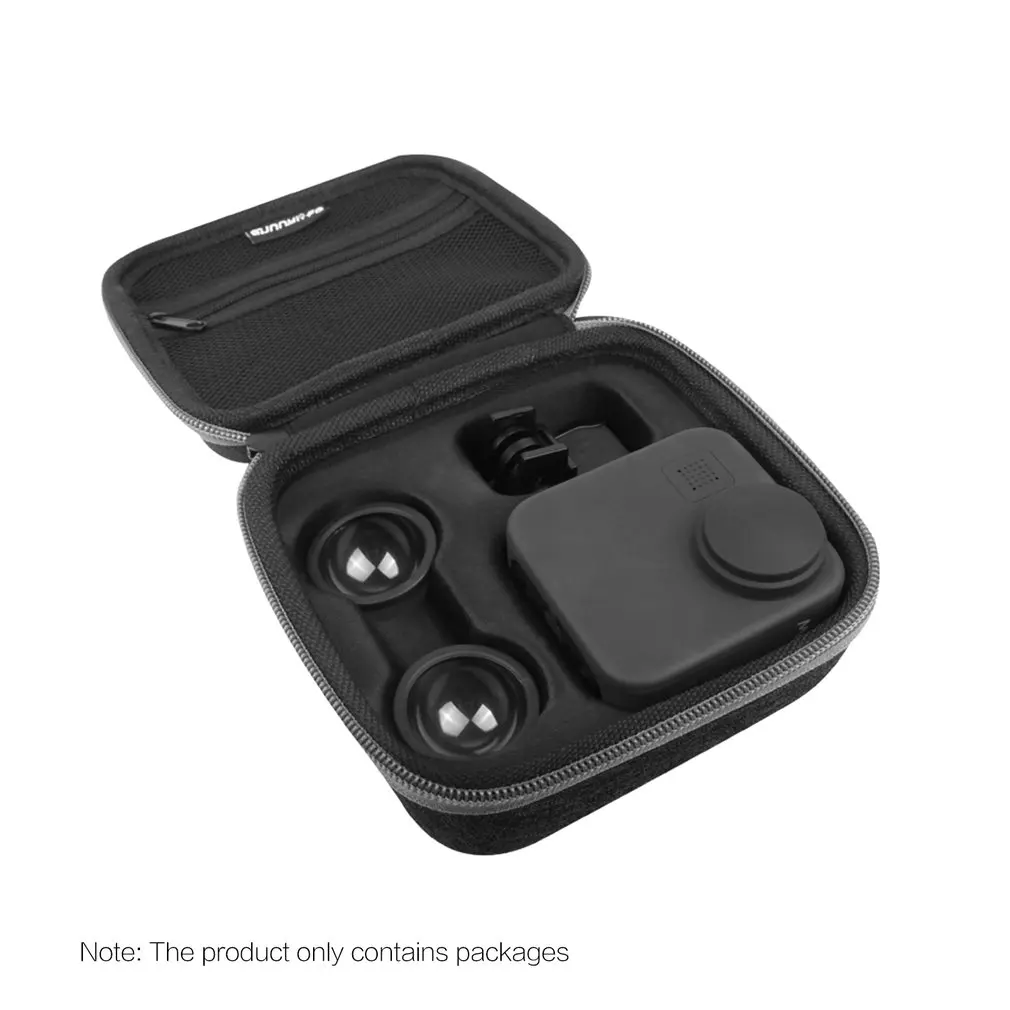 Sunnylife жесткий чехол для переноски для GoPro Max крышка объектива пленка для экрана водонепроницаемая сумка с ремешком против потери для Gopro Max аксессуары