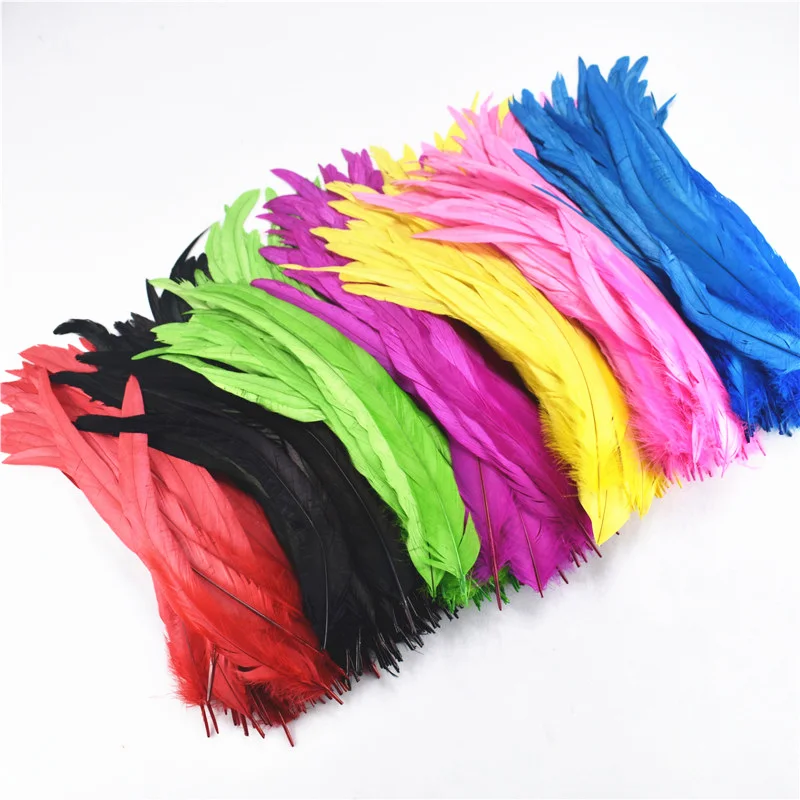 Wholesale 50pcs/Lot Rooster Tail Feathers for Crafts 12-14&quot /30-35cm Natural Wedding Decoration Plumas | Дом и сад