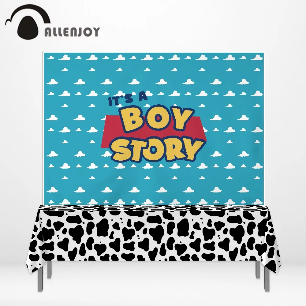 Фотофон allenjoy фоны для дня рождения мальчик история голубое небо облака мультфильм вечерние фоны скатерть покрытие стола фотобудка