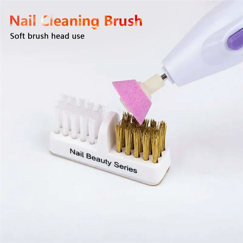 Taladro eléctrico para manicura, cepillo de limpieza, broca, herramienta de limpieza, brocha de alambre de cobre, brocas para odontología, 1 unidad