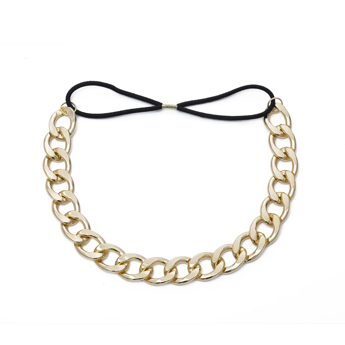 Youvanic Boho винтажная золотая металлическая толстая цепочка для волос для женщин, эластичная веревка, повязка на голову в стиле панк, вечерние ленты для волос, свадебные украшения для волос 0401