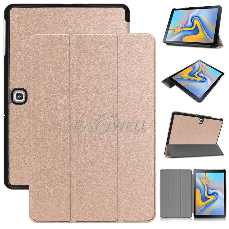 Rose Gold Трехслойный чехол-подставка из искусственной кожи для Samsung Galaxy Tab Advanced 2 10," SM-T583 чехол противоударный ультратонкий планшет - Цвет: Rose Gold