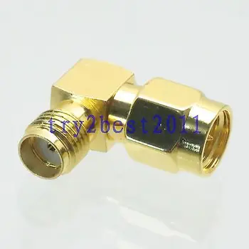 

DHL/EMS pcs Adapter connector SMA plug pin to SMA jack pin RF COAXIAL Right angle -C1