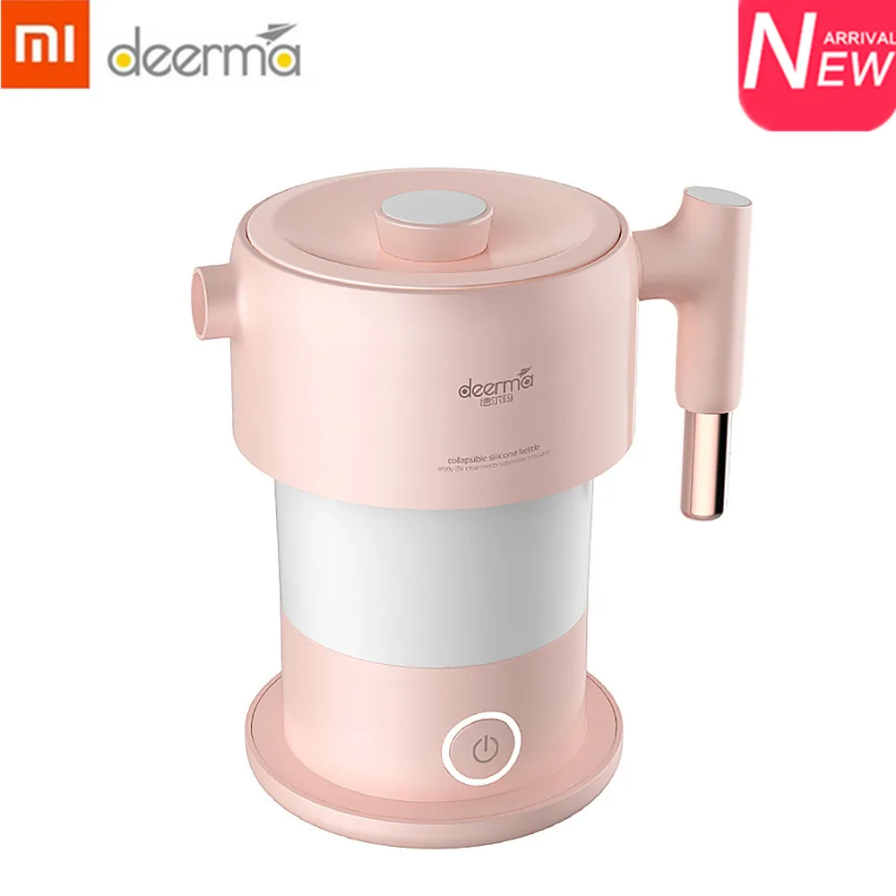 

Xiaomi Deerma 0.6L Electric Kettle Folding Tea Pot Water Kettle Smart Flask Pot Auto Power-Off Protection For Home Travel