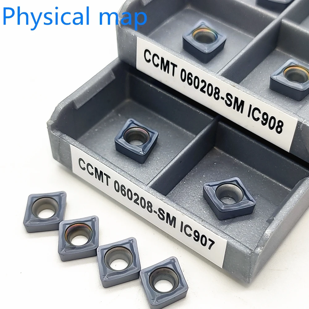

CCMT060204 CCMT060208 SM IC907 908 Turning Carbide Insert Internal Turning Insert CNC CCMT 060208 Lathe Metal Tool