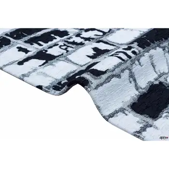 

Apex Ibiza 4 'x 6' Chenille Black/White Area Rug