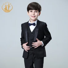 5 Stks/set Jongens Pakken Voor Bruiloften Kids Prom Suits Black Wedding Suits Kids Blazers Jongens Kleding Set Jongen Formele Classic kostuum
