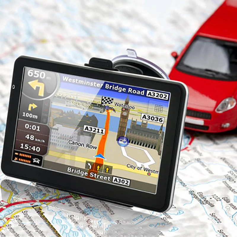 Чувствительный сенсорный автомобильный gps 7 дюймов 800*480 32 Гб TF USB автомобильный gps-навигатор встроенный полимерный литиевый аккумулятор с транспортным gps