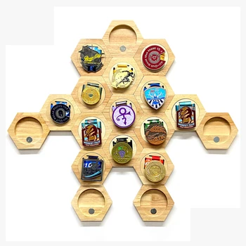 

Medals Display Rack Wooden Storage Shelves Coins Holder Home Decoration Crafts Medals Holder Organizer Gift
