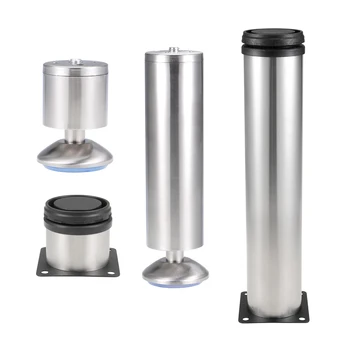 

uxcell Uxcell High Quality 2-4 Pcs Furniture Legs Stainless Steel 50mm-415mm Adjustable Table Feet Plastic Base