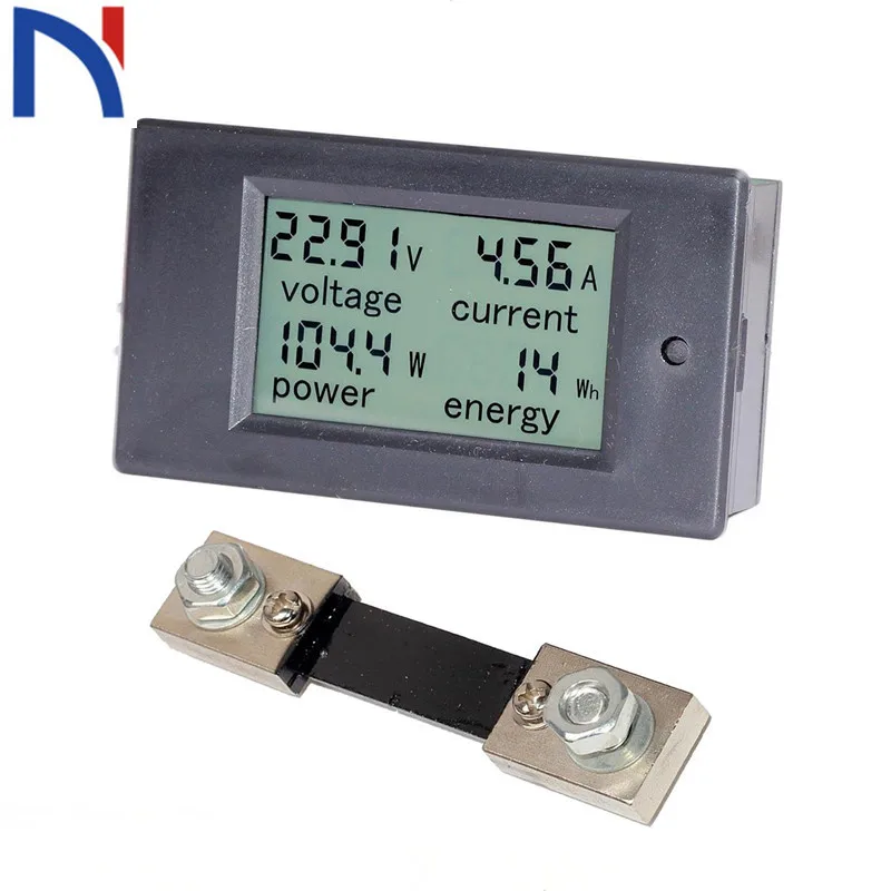 

DC 6.5-100V 100A Digital DC Voltmeter Ammeter LCD 4 in 1 DC Voltage Current Power Energy Meter Detector Amperimetro Shunt