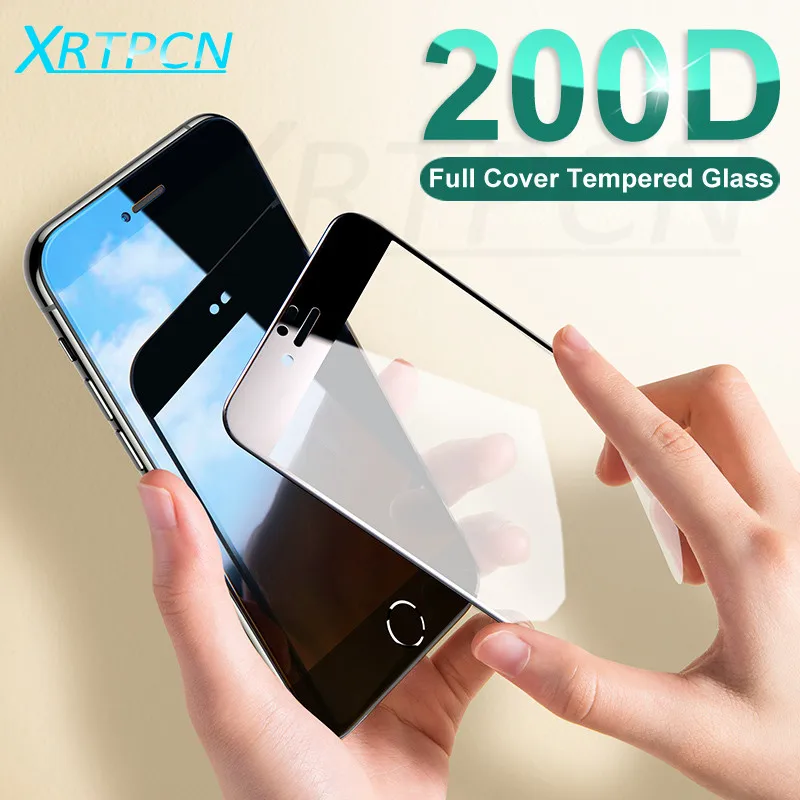 

200D Full Cover Tempered Glass For iPhone 7 6 6S 8 Plus X Xs Glass Screen Protector For iPhone 11 Pro XS Max XR 7 8 Glass Film