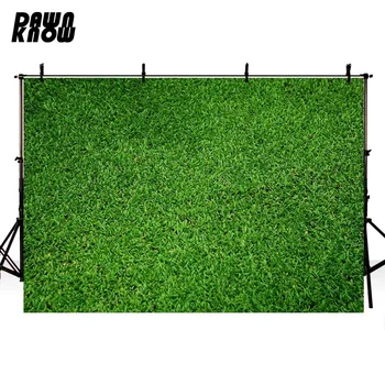 

DAWNKNOW Green Grass Playground Photography Background For Photo Shoot Field Children Backdrop For Photo Studio Customize G285