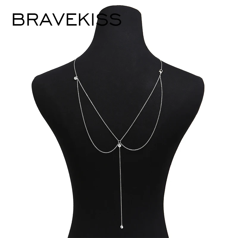 BRAVEKISS, Ретро стиль, 2 цвета, с кисточками, на шею, на цепочке, свадебное ожерелье для женщин, любовь, подвеска, модные ювелирные аксессуары, BPN1336
