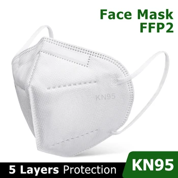 

40pcs 5 Layers Mask Safety Respirator Protective Mask Face KN95 Masks Mouth Dustproof Reuseable FAST SHIPPING