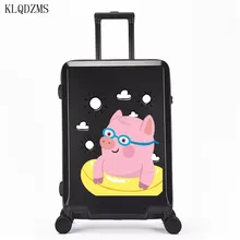 KLQDZMS 2" 24" 26 дюймов, вместительный креативный чемодан на колёсиках, чемодан для мужчин, чемодан для путешествий, женская сумка на колесиках