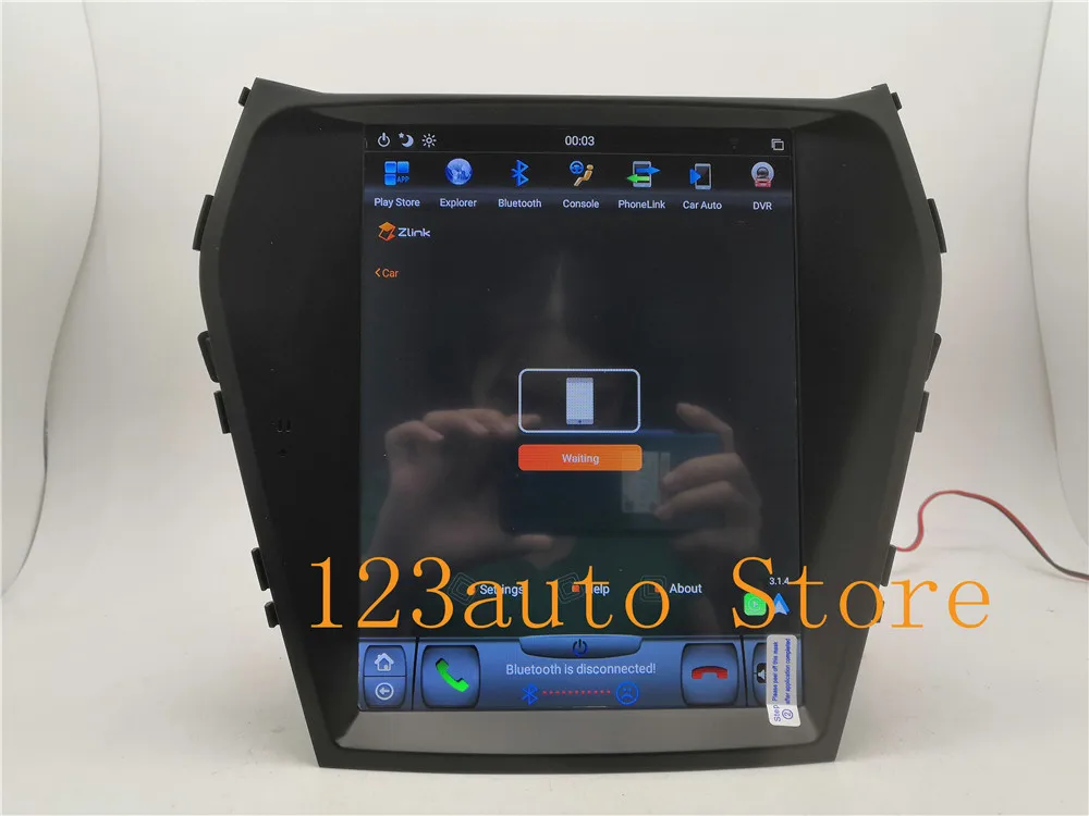 10,4 ''вертикальный экран Tesla стиль Android 8,1 автомобильный DVD gps плеер навигация авто радио для hyundai santa Fe ix45 2013- PX6
