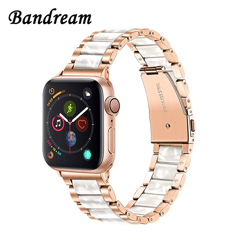 Ремешок из полимера и нержавеющей стали для Apple Watch iWatch SE 6 5 4 3 2 1 44/40/42/38 мм|Ремешки