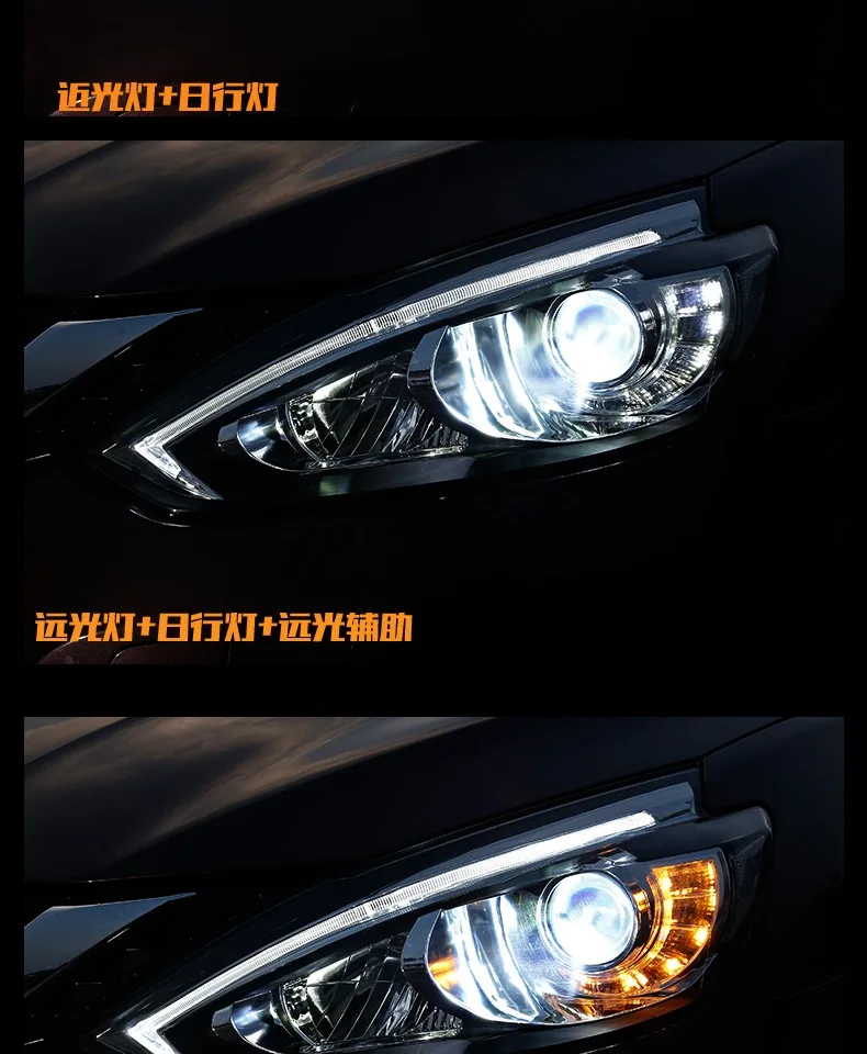 Автомобильный Стайлинг для Nissan Sylphy фары- Sylphy фара светодиодный фары DRL фары H7 D2H HID Биксеноновые линзы
