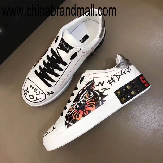 

Couple model, D heavy industry series, original imported calfskin, 3D printing color graffiti patterns, exquisite luxury,