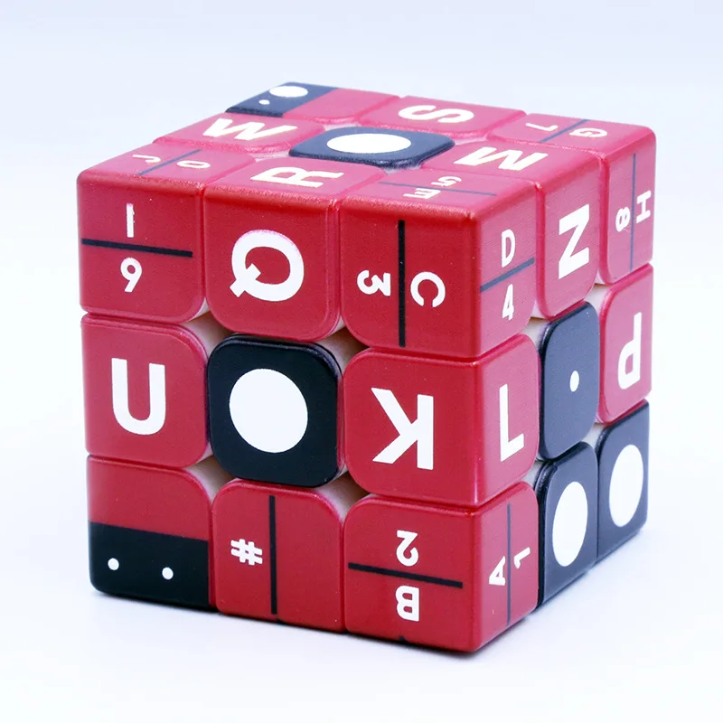 3x3x3 3D взрослых Скорость твист трехмерной с тиснением и изображением судоку, Магический кубик, математика Развивающая игра слепых Брайля куб, игрушка