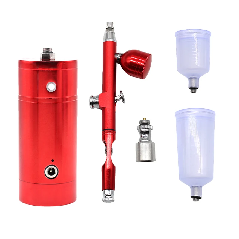 

Dual Action Airbrush With Compressor Kit Portable Air Brush Paint Spray Gun For Face Nail Art Desgin Tattoo Cake Coloring