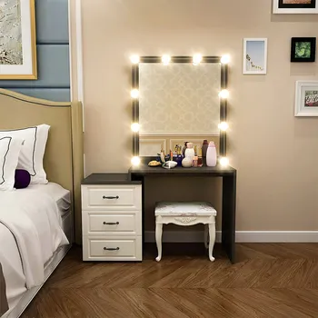 

LED Makeup Mirror Lamp Hollywood Suction Cup Installation Dressing Table Vanity Light Bathroom Wall Lamp Dressing Mirror Lamp