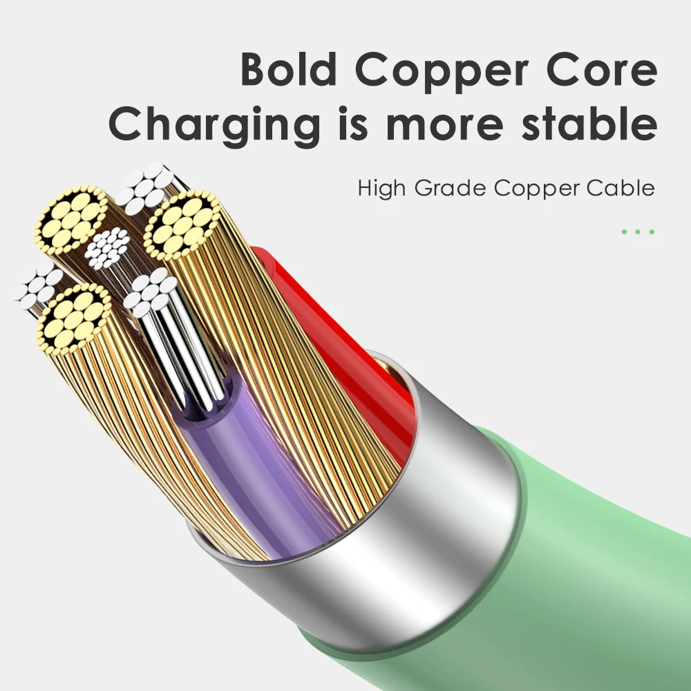 Новейший дизайн, жидкий силиконовый кабель для Lightning, зарядный шнур, USB-Micro USB Tipo c, для iPhone 11 X, для Xiaomi Redmi note 8