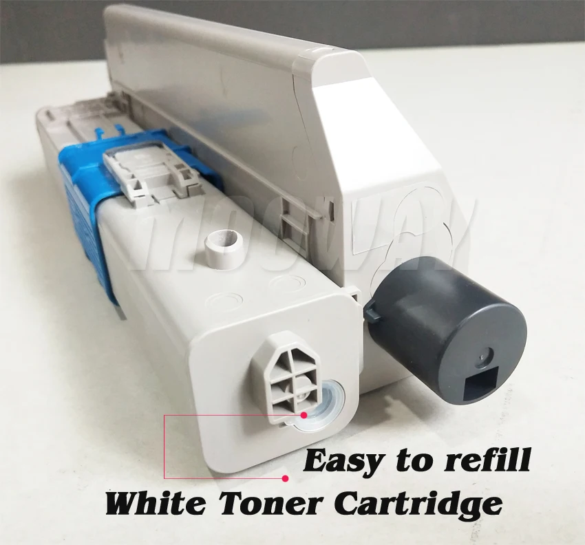 New Compatible white toner cartridge for OKI C332 C332dn MC363 MC363dn with chip and white toner powder