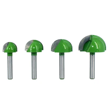 

4Pcs 6Mm Shank Ball Nose Router Bits Set End Mill Round Cove Box Solid Carbide CNC Radius Core Milling Bit