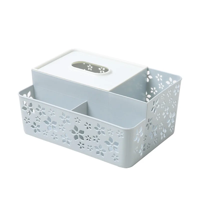 

YiCleaner Tissue & Storage Box Plastic Storage Box Organizer Home Desk Brush Holder Container Storage Box