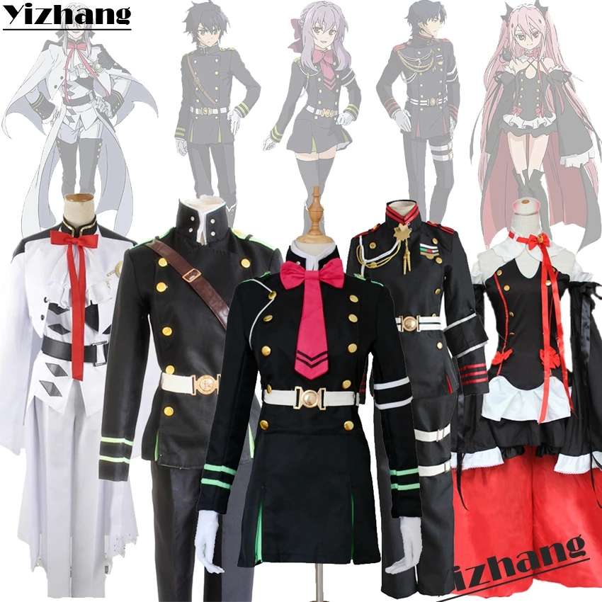 Yizhang аниме сераф конца Yuichiro Hyakuya Hiiragi Shinoa Krul Tepes косплей костюм все персонажи