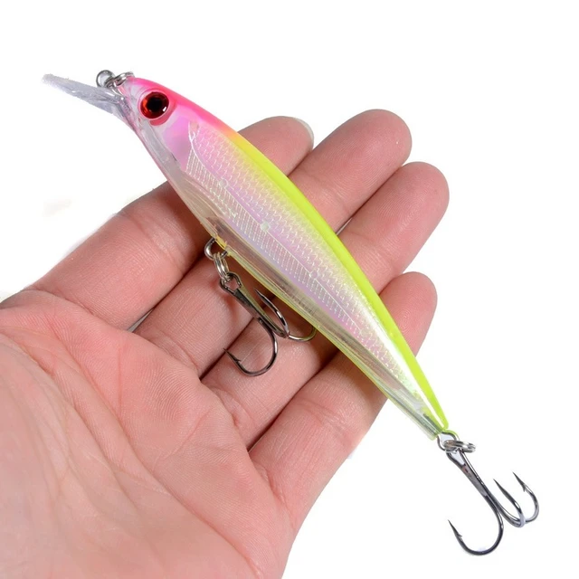 1PCS Sinking Minnow Fishing Lure Laser Hard Artificial Bait 3D Eyes 11cm  13.4g Fishing Wobblers