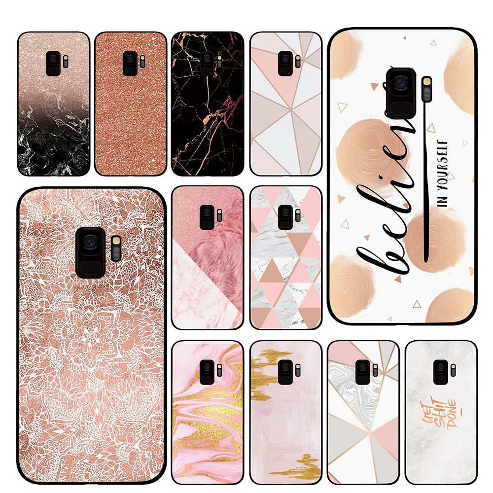

Rose Gold Marble for Samsung Galaxy A6 A8 Plus A7 A9 2018 A5 2017 18 J530 J7 J8 Phone cases