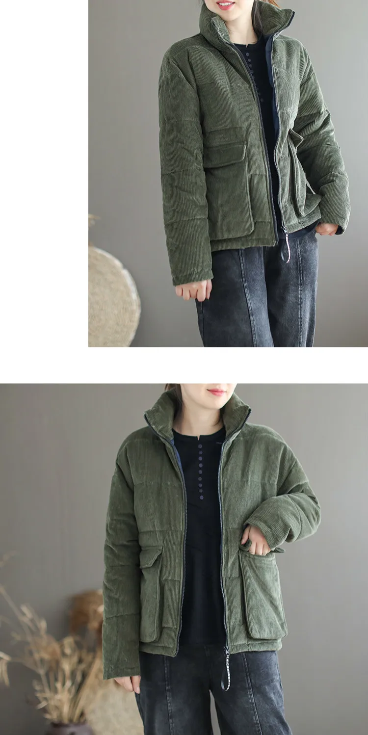 Max LuLu, корейские модные зимние пальто, женская Вельветовая одежда, женские куртки с высоким воротом, большие размеры, стеганые куртки, винтажные теплые парки