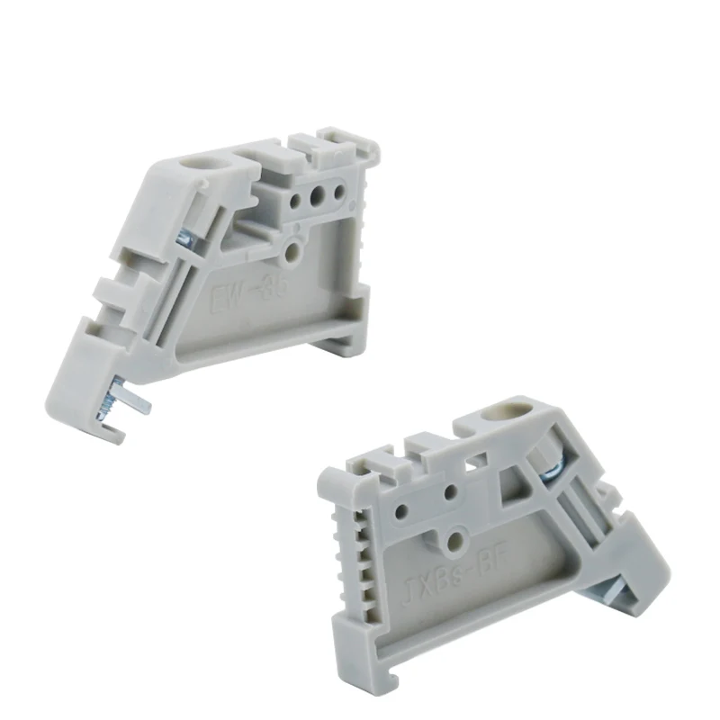 EW-35 universal terminal block end / end stopper DIN rail screw clamp terminal fixing block gray brown white 10pcs batch, din rail terminal block